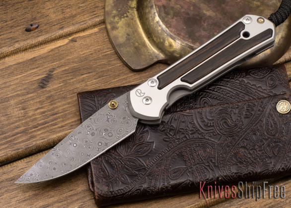 Chris Reeve Knives: Large Sebenza 21 - Macassar Ebony - Chad Nichols Damascus - 050406