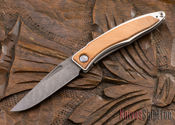 Chris Reeve Knives: Mnandi - Thuya Burl - Chad Nichols Raindrop Damascus - 050802