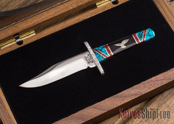 Bear & Son Cutlery: David Yellowhorse Custom - Sacred Eagle Bowie Serial #015