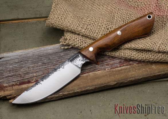 Lon Humphrey Knives: Bridger - Desert Ironwood - Orange Liners - 060648