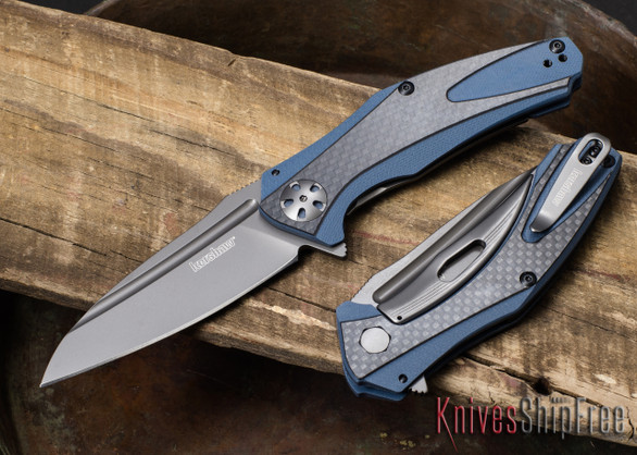 Kershaw Knives: 7007CF Natrix - Blue G-10 - Carbon Fiber