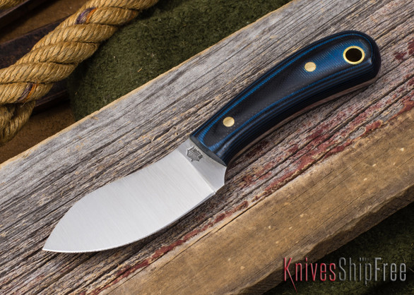 L.T. Wright Knives: Lil Muk - O1 Steel - Blue & Black G-10
