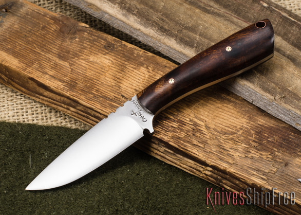 Cross Knives: Boys Hunter Slim - Desert Ironwood Burl - Mini Mosaic Pins