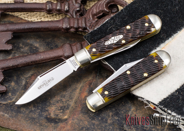 Great Eastern Cutlery: #14 Northfield UN-X-LD - Lick Creek Boy's Knife - Antique Yellow Jigged Bone