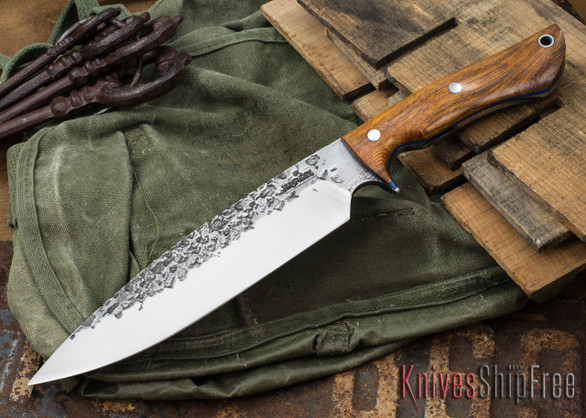 Lon Humphrey Knives: Ranger - Desert Ironwood - Blue Liners - 057