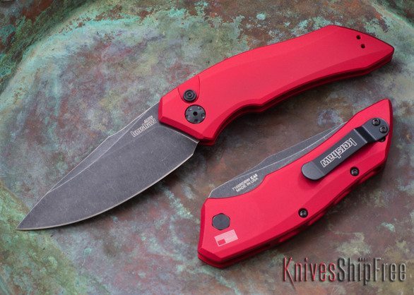 Kershaw Knives: Launch 1 Red - Blackwash - 7100RDBW