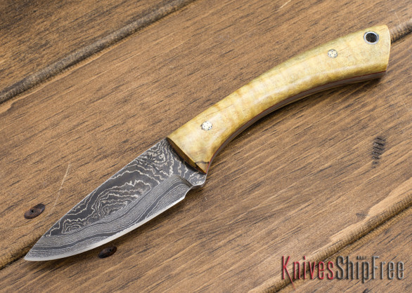 Palmetto Blades: Big Spur - Spalted Culry Maple - Damascus