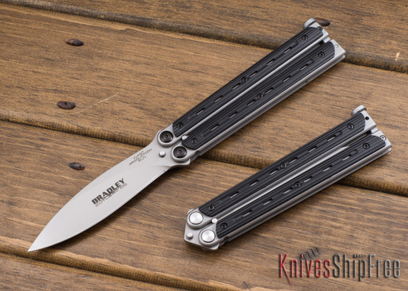 Bradley: Kimura Butterfly Knife - Black G-10 - 154CM