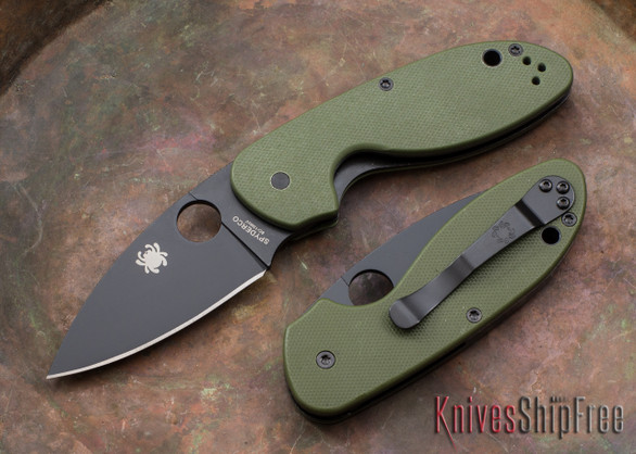 Spyderco: Efficient - Black Blade - Green G-10 - C216GPGRBK