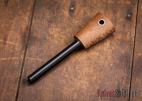 L.T. Wright Knives: Firesteel - Natural Micarta - Matte