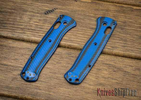 Custom Benchmade Bugout Scales - Blue & Black G-10