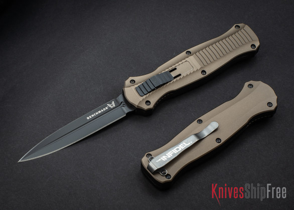 Benchmade Knives: 3300BK-1901 Infidel - Limited Edition - Burnt Bronze Finish - CPM S30V - Smoke Gray PVD Coating