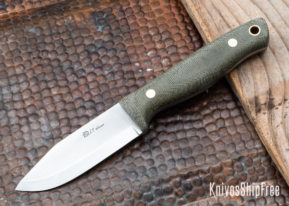 L.T. Wright Knives: Switchback - Green Micarta - Matte