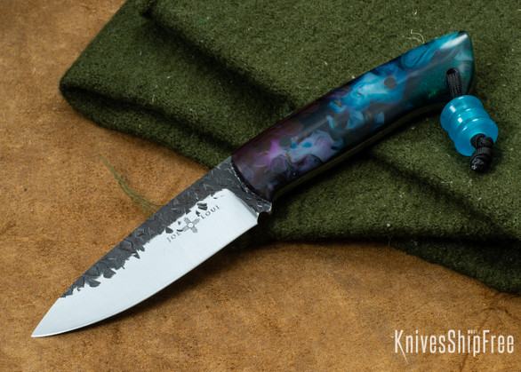 Joe Loui Knives: Santos - Pinecone Acrylic - 1084 Steel