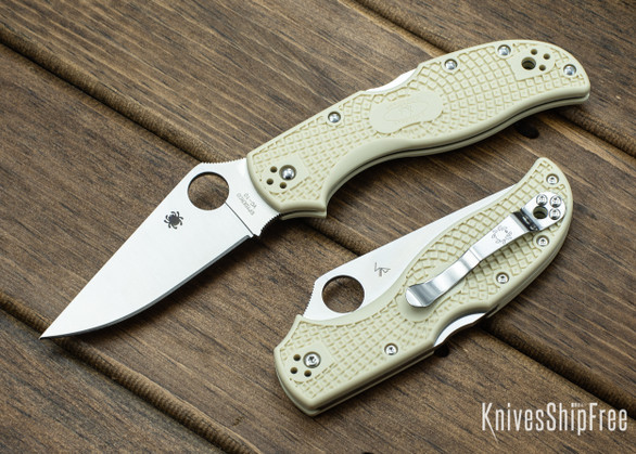 Spyderco: Stretch 2 Sprint Run - Straight Spine - Ivory FRN - VG-10 - C90FPIV2