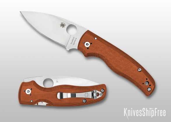 Spyderco: Shaman Sprint Run - Burnt Orange G-10 - REX 45 - C229GPBORE