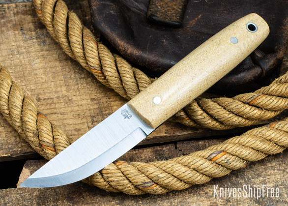 L.T. Wright Knives: Pronghorn 3V - Scandi - Snakeskin Micarta - Polished