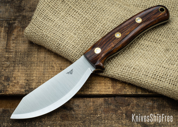 L.T. Wright Knives: JX2 Jessmuk - CPM 3V - Desert Ironwood - Black Liners 03