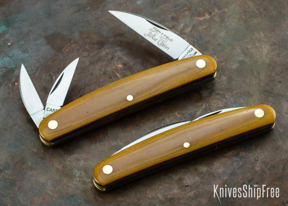 Great Eastern Cutlery: #62 Farm & Field - Pocket Carver - Natural Linen Micarta