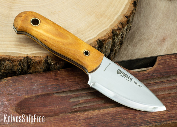 Helle Mandra - Les Stroud Design - 2.7" Compact Survival Knife - Curly Birch 07