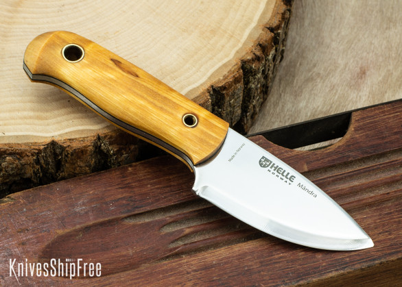 Helle Mandra - Les Stroud Design - 2.7" Compact Survival Knife - Curly Birch 22