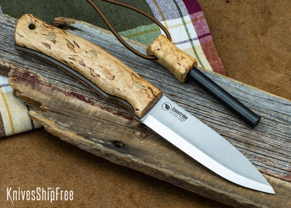 Casstrom: No.10 Swedish Forest Knife - Curly Birch w/ Firesteel - 13