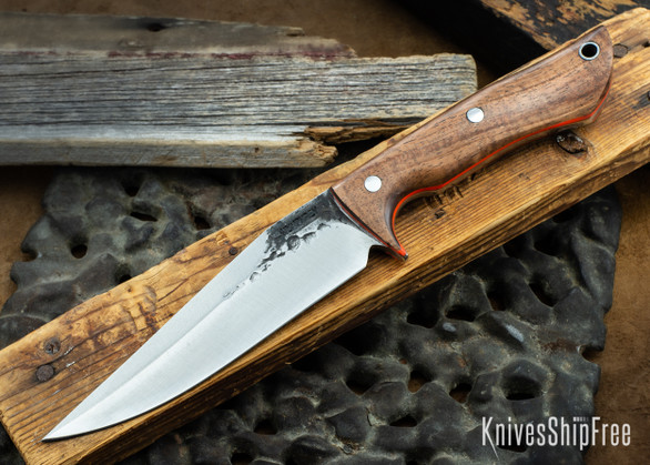 Lon Humphrey Knives: Monitor - 52100 - Tasmanian Blackwood - Orange Liners - 072109