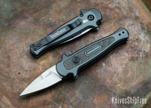 Kershaw Knives: Launch 12CA Auto - Mini Stiletto - Gray Aluminum - 1.9" Blade - 7130GRYSW