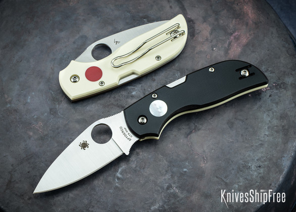 Spyderco: Chaparral Sun & Moon - Black G-10 / White G-10 - Mother-of-Pearl Inlay - CTS XHP - C152GSMP