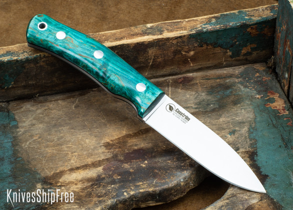 Casstrom: No.10 Swedish Forest Knife - Blue Curly Birch - 092314