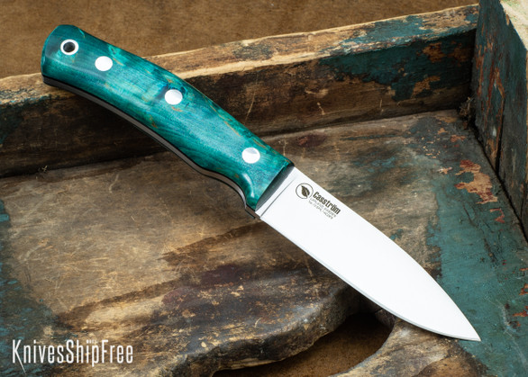 Casstrom: No.10 Swedish Forest Knife - Blue Curly Birch - 092316