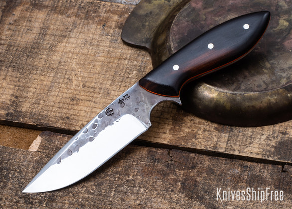 Carter Cutlery: Muteki #3165 Perfect Neck Knife - Desert Ironwood - Orange Liners