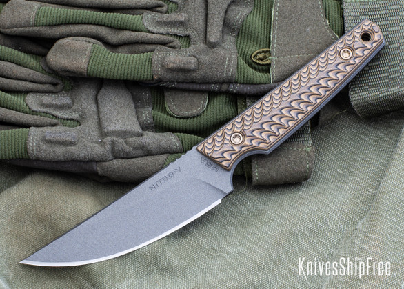 RMJ Tactical: Unmei - Nitro-V - Tungsten Cerakote - Hyena Brown G-10