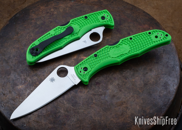 Spyderco: Pacific Salt Lightweight - Green FRN - LC200N - C91FPGR2