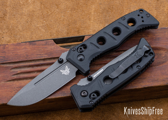 Benchmade Knives: 273GY-1 Mini Adamas - Black G-10 - CPM CruWear - Tungsten Gray Cerakote 