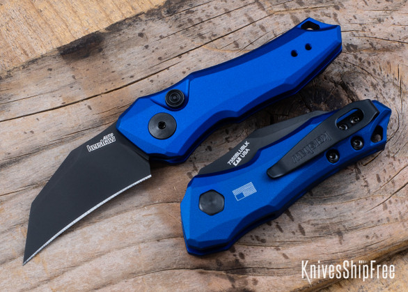 Kershaw Knives: Launch 10 - Blue Aluminum - Black DLC - 7350BLUBLK