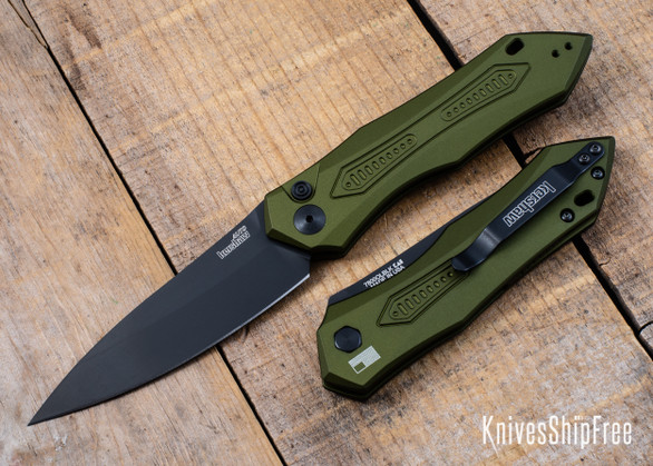 Kershaw Knives: Launch 6 - Olive Green Aluminum - Black DLC - 7800OLBLK
