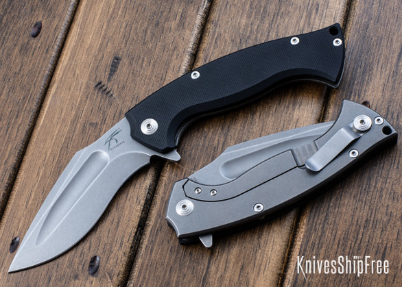 Knight Elements: V2 Ultra Kukri Folder - Black G-10 - N690Co - Stonewashed