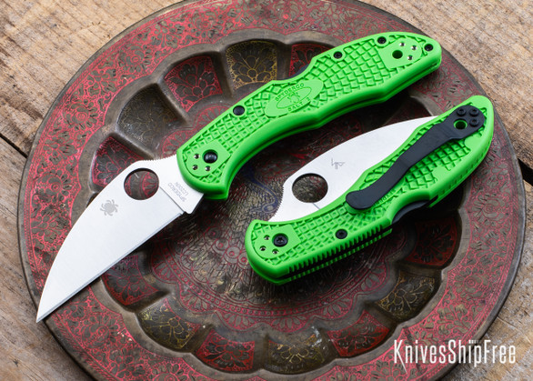 Spyderco: Salt 2 Wharncliffe - Green FRN - LC200NSteel - C88FPWCGR2