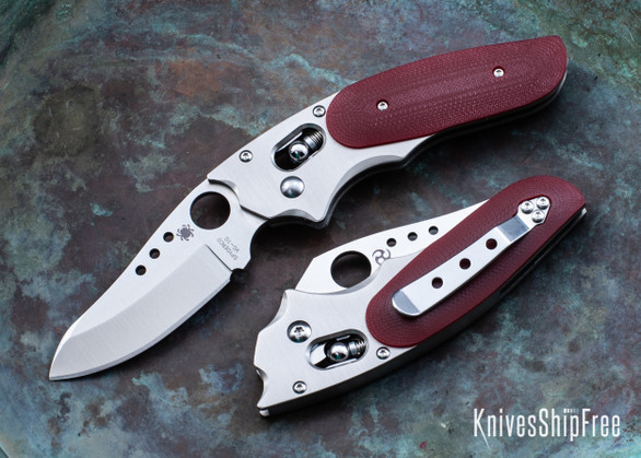 Spyderco: Viele Phoenix - Red Sprint Run - Contoured G-10 - Titanium Liners - Ball Bearing Lock - VG-10 Steel - C114GPRD