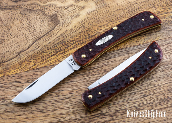 Case Knives: Sod Buster Jr. - Chestnut Jigged Bone - Chrome Vanadium Steel - 07014