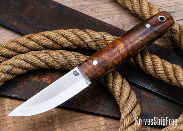 L.T. Wright Knives: Pronghorn 3V - Scandi - Desert Ironwood - Black Liners - LT16DG001