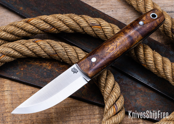 L.T. Wright Knives: Pronghorn 3V - Scandi - Desert Ironwood - Black Liners - LT16DG004