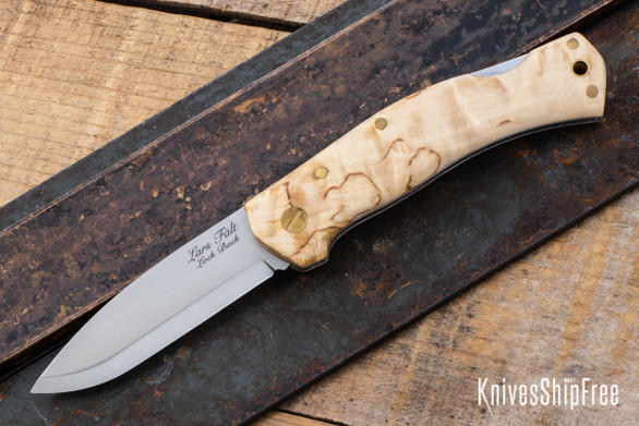 Casstrom: Lars Falt Scandi Lockback Folder - Curly Birch 184