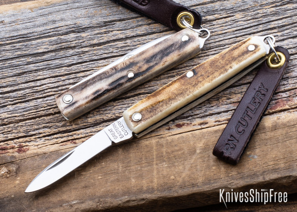 Great Eastern Cutlery: #05 Keychain Knife - Stainless Steel - Sambar Stag - Spearpoint