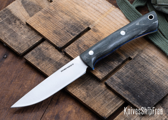 Lon Humphrey Knives: Tucson AEB-L - Storm Maple - Blue Liners - LH30GG139