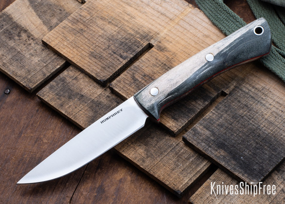 Lon Humphrey Knives: Tucson AEB-L - Storm Maple - Red Liners - LH30GG148