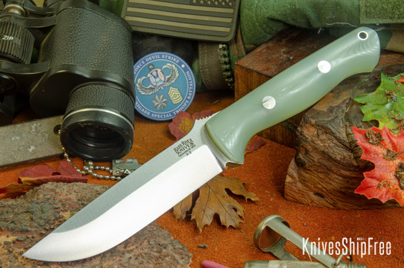 Bark River Knives: Bravo 1.25 - Ghost Green Jade G-10