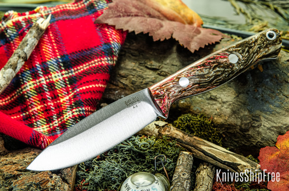 Bark River Knives: UP EDC - Rose Jute Wood - White Liners