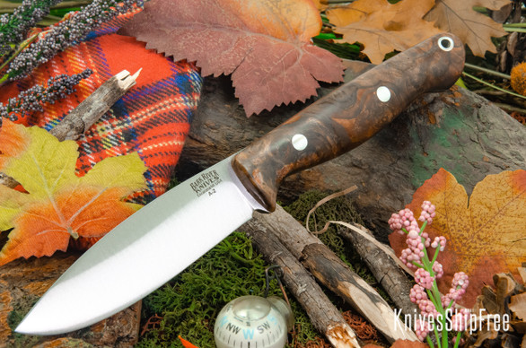 Bark River Knives: UP Gunny - Chocolate Swirl Maple Burl #1